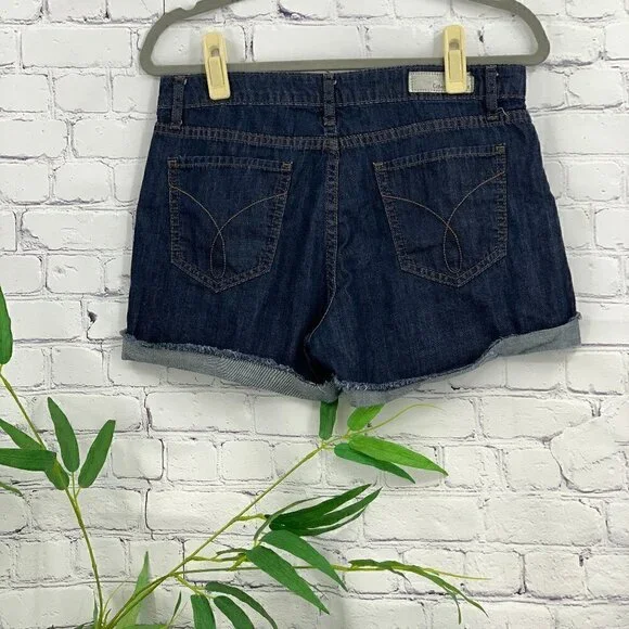 🎉Calvin Klein Jeans Dark Wash Denim Jean Shorts - Picture 2 of 7